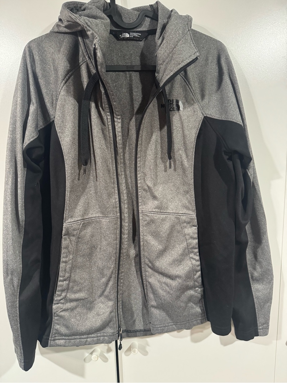 The North Face Gray and Black Hooded Zip Jacket